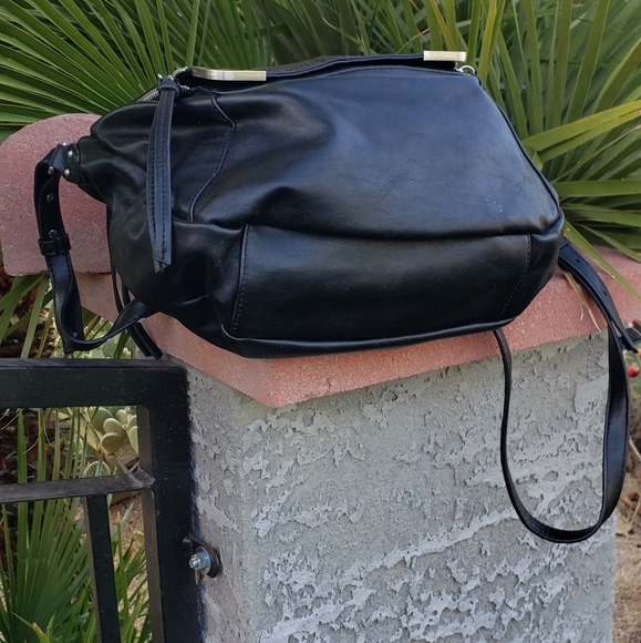 Kooba Black Leather Crossbody with Silver Accents - Picture 6 of 8